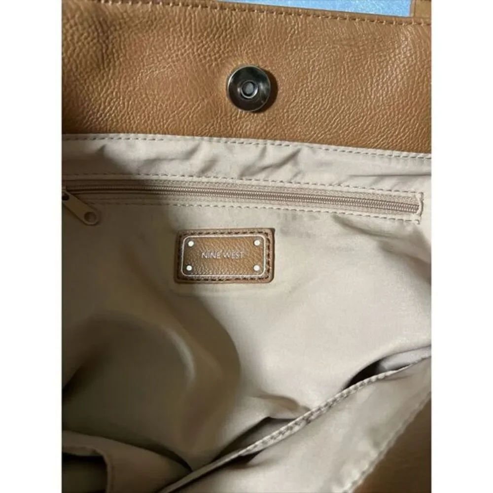 Nine West Handbag Tote Handbag Purse‎ Beige and Brown Design